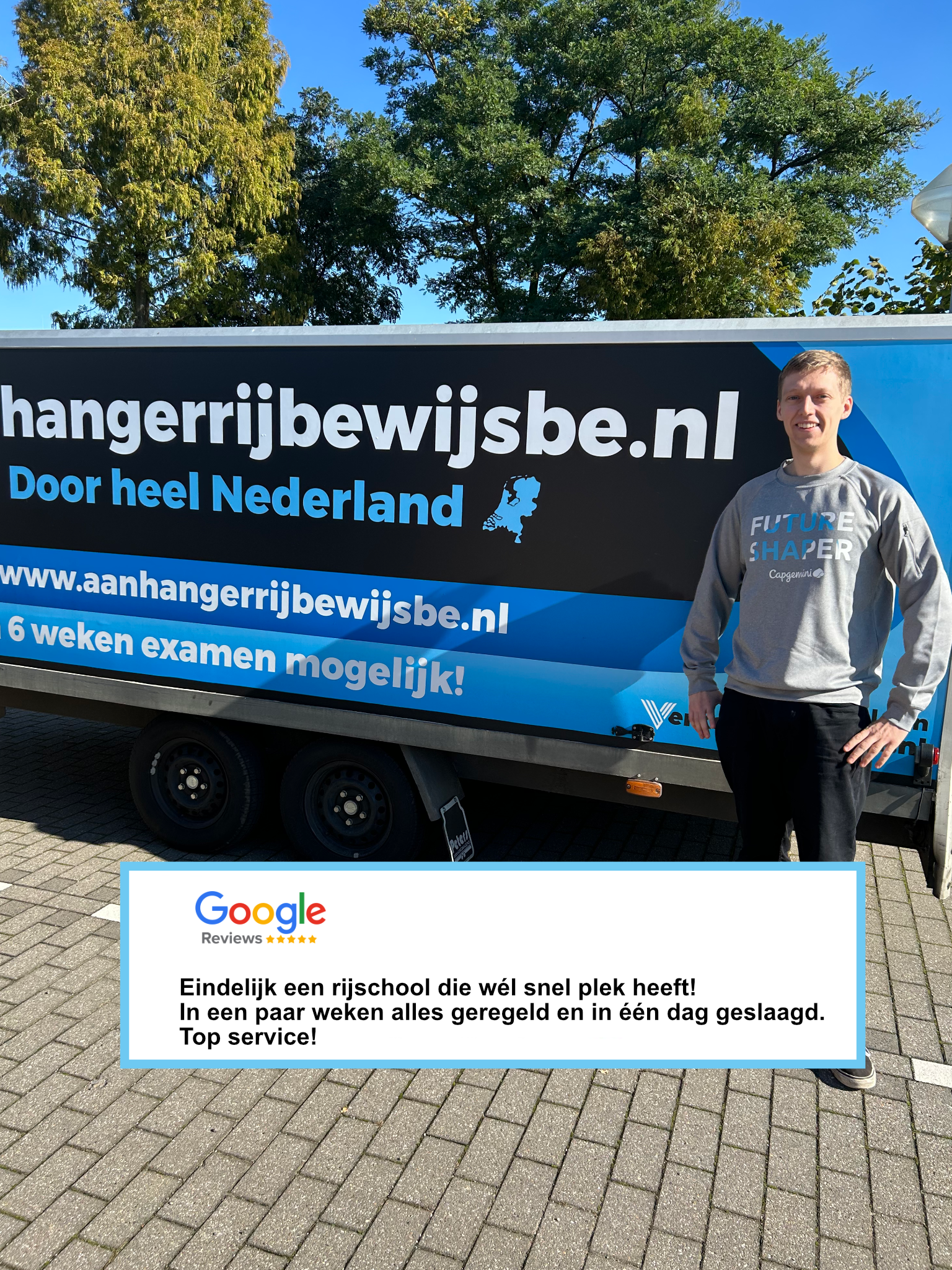 Aanhanger rijbewijs in 1x behaald
